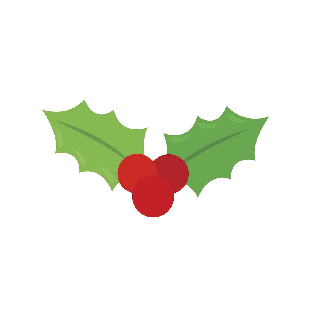 Christmas Holly Svg Digital Download, Cricut Svg Winter Christmas