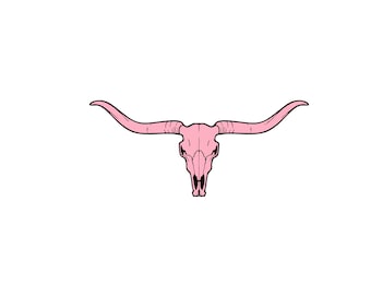 Soft pink Cow Skull Svg Download, horn Skull Svg,  Horn Skull png, Desert Cow Skull jpg, Western Bull Skull head skull