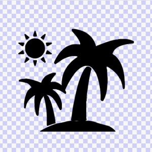 Ilha Palmeira SVG Download ilha do sol SVG PNG Cut File Silhouette, Clipart, Svg Vector Printable png file, Tropical Island Svg Png