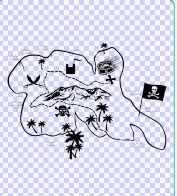 Pirate Treasure Map PNG SVG Download Cut File Pirate Map Svg