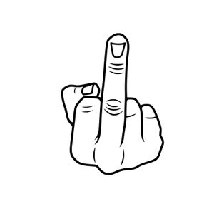 Middle finger decal sticker, Flipping off Decal sticker, F-off sticker,Fuck it Naughty decal sticker, Finger window sticker