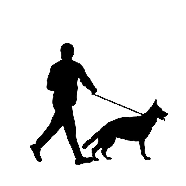 German Shepherd Dog svg PNG Download, Dog walking svg Cut File, Cricut Cameo Silhouette, Vector K-9 Pet Police Cop Law Enforcement Pedigree