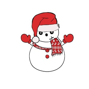 Snowman SVG digital download, Christmas svg, Snowman clipart, Christmas Cut File, Snowman Vector, Silhouette Studio Cameo, Cricut, ScanNCut