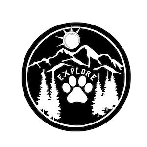 Hund Pfote Svg Png, Download Cricut Silhouette, Hund Pfote, Hund Wandern Instant digital Vektor Clip Art download Wandern Hunde Explore Cut File