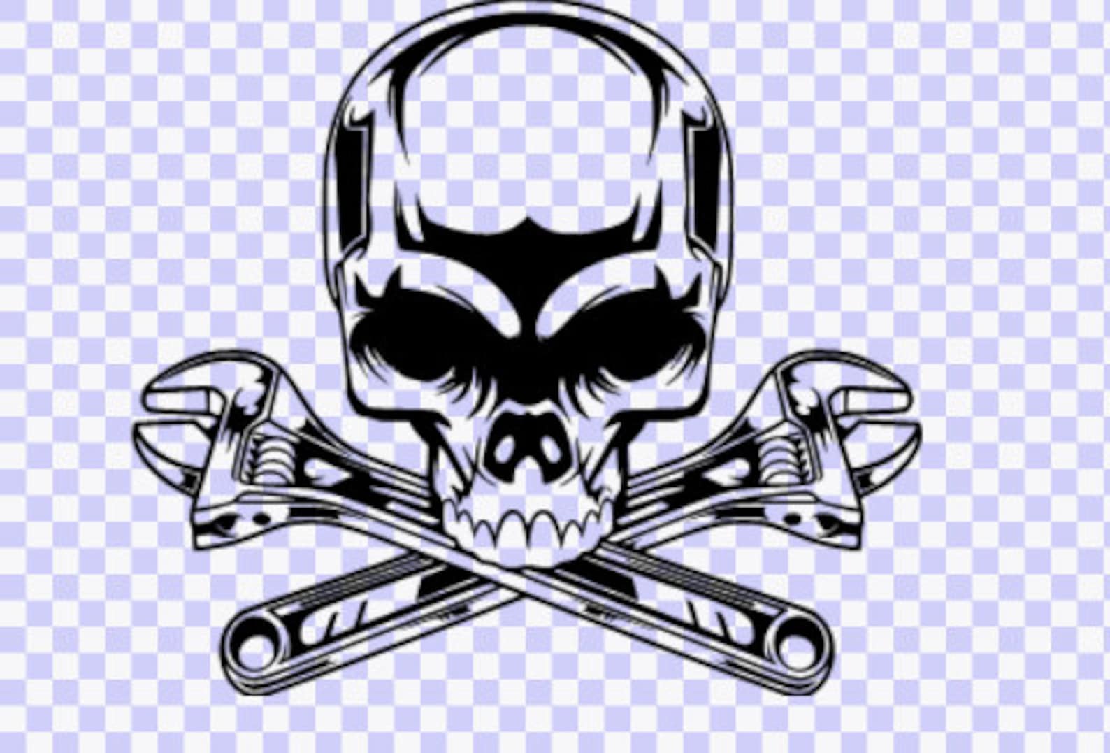 Crossed Wrenches & Skull SVG Download Cut File Candy Skull Etsy