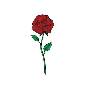 Simple RED Rose Télécharger Vector Cut File, bmp, png, jpg Cricut, Saint Valentin, Fleur Rose, simple rose svg, Rose Clip art télécharger cricut