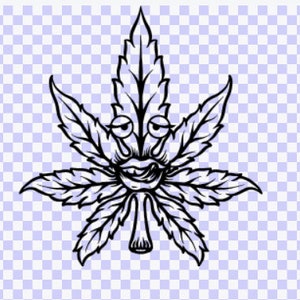Pot leaf face SVG Download, SVG files for Cricut, Svg files for Silhouette, Digital Download, Svg Design, Cricut files, pot bud leaf PNG