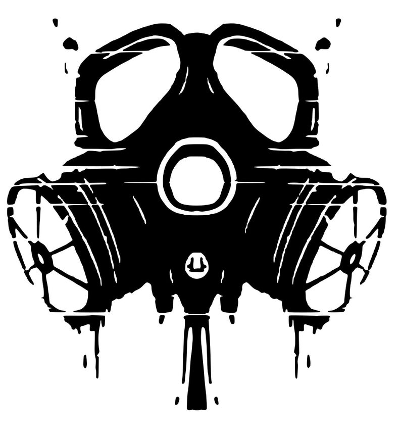 biohazard Mask Instant Digital Download Svg png Cut file chemical biohazard mask Clip art download Cricut silhouette cut file picture file image 1