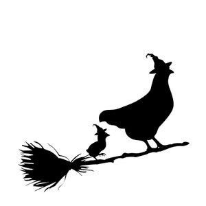 Flying halloween Chickens Svg, png, jpg, download, Halloween baby chicken svg, Cute Baby Chick, Cricut SVG file, silhouette, Clip art