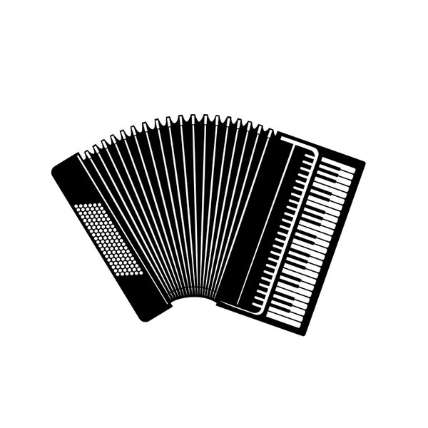 Accordion Svg download, Musical Instrument Classical SVG Accordion Orchestra Symphony accordion vector clipart silhouette cricut