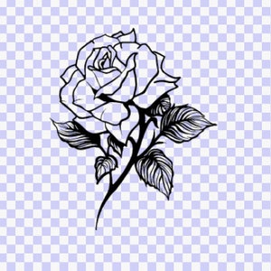 Single Rose svg, Blume Download svg png geschnitten Datei, Rose, Clip Art download, Hochzeitsgeschenk, Rose Blume svg, download, Cricut svg Silhouette