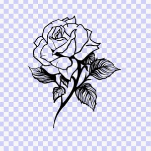 Single Rose Svg, Flower Download Svg png Cut file, Rose, Clip art download, wedding gift, Rose Flower svg, download, cricut svg silhouette