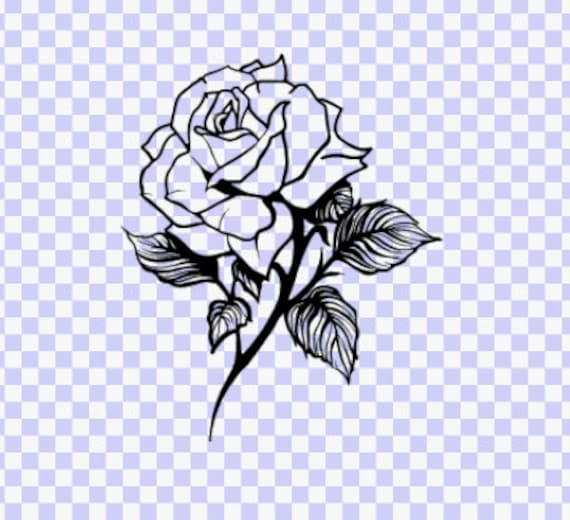 Rose SVG, Cut and Clipart Files for Cricut