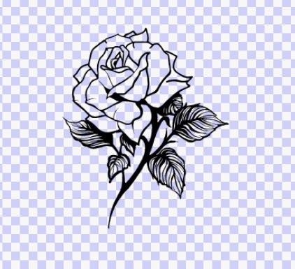 Rose with Stem Clipart SVG Graphic by Too Sweet Inc · Creative Fabrica