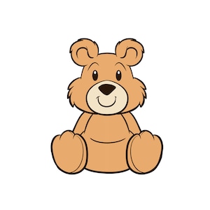Teddy Bear svg download, Red Heart Valentine Day SVG PNG clipart, Cricut Cut file Silhouette. Cute Bear Coloring page svg Bear Outline