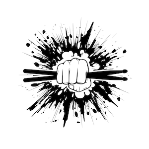 Batteur poing Svg Télécharger, Batteur Svg, Drums Svg, Vector Cut fichier pour Cricut, Silhouette, clipart vectoriel à usage commercial