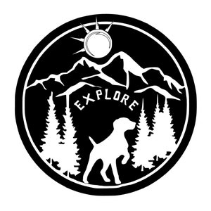 Pointer Hund Berge SVG PNG Sofortiger digitaler Download geschnitten Datei Wandern Jagd Hunde erkunden, svg geschnitten Datei, download, SVG, Cricut Silhouette