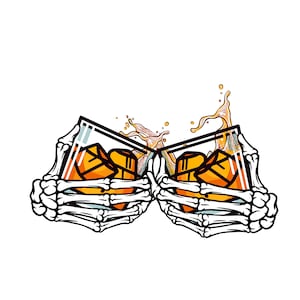 Toasting Cheers Skeleton Hands Svg instant digital Download, Cricut svg, Clip art, silhouette vector svg png clip art skeleton hand