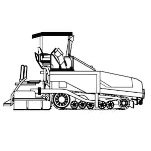 Asphalt Paver svg png digital download file, Heavy Equipment Svg, Contractor Svg, Construction Machine Clipart svg Construction Vehicles Png