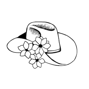 Cowboyhut SVG-Datei, Cowgirl Cowboyhut mit Blumen SVG-Datei, Cowboyhut Blumen, Cowboyhut Schnittdatei, Cowgirl SVG Schnittdatei, Country Western