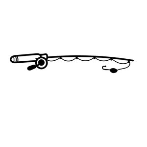Fishing Poll SVG, Fishing Rod Digital Download, Cricut download file, Silhouette cut file, Print to cut, Laser Engraver svg Cut file