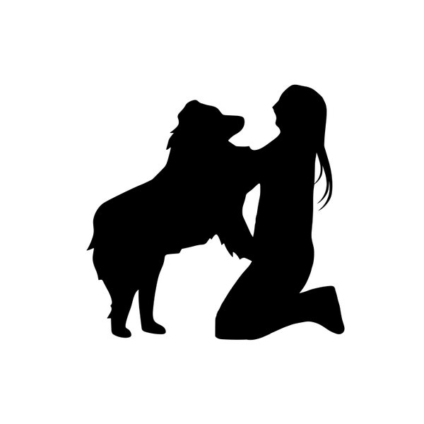 Australian shepherd and woman svg png Hiking Dog Love outdoors Explore, svg Cut File, download, Svg, Cricut silhouette, Vector clip art