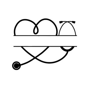 Heart Stethoscope SVG download, Heart Stethoscope Nursing, Nurse, Stethoscope - Instant Digital Download svg, png, Commercial use