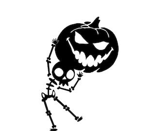 Skeleton pumpkin svg Digital Download, SVG, PNG, JPG, Spooky svg, Cricut svg, Print to Cut File For Silhouette, engraving