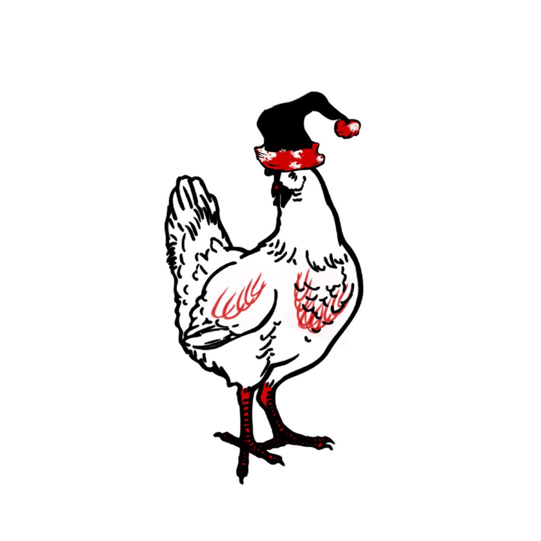 Christmas Chicken Svg Download Cricut Svg Christmas Clipart Etsy