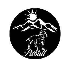 Pitbull Svg mit ausgefallenen Schriftzug Bergkette Herunterladen Svg Png Wandern Pittie Hunde schneiden Datei Svg, Cricut, Silhouette, Bully Svg, Pitbull Svg