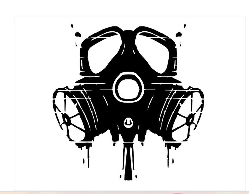 biohazard Mask Instant Digital Download Svg png Cut file chemical biohazard mask Clip art download Cricut silhouette cut file picture file image 4