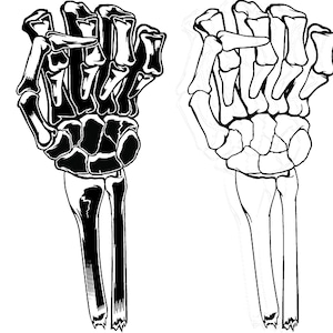 Skeleton Fist hand Svg Download, Cricut svg, Clip art, Png, svg, silhouette vector svg png clip art Skull svg, skeleton svg, hand svg