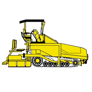 Asphalt Paver Sublimation svg png digital download file, Heavy Equipment Svg, Contractor Construction Machine Clipart Construction Vehicles