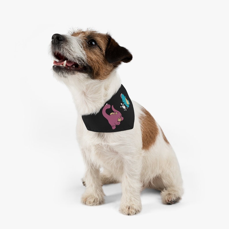 Cute dog pet bandana pet Dino Toots Dog Bandana nylon Collar Cute dog gift Adjustable nylon collar cute Dog scarf Bandana collar Dog