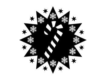 Candy cane Snow Flake Globe SVG, Digital Download, Winter SVG, Christmas Snow Globe Cut File, Winter Svg, Snow Svg, Christmas Clipart, Snow