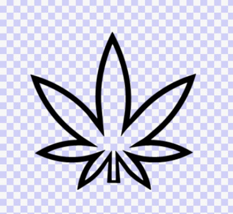 Pot Leaf Outline SVG Download SVG Files for Cricut Svg Files - Etsy