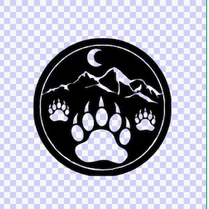 Bear Paw SVG PNG instant Download Cut file outdoors Country Explore, svg Cut File, download, Svg, Cricut silhouette, Print & Cut File art