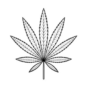 Cannabis Leaf Pot blad SVG-download, SVG-bestanden voor Cricut, Svg-bestanden voor Silhouette, digitale download, Svg-ontwerp, Cricut-bestanden, silhouet