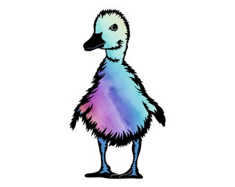 Watercolor Baby Duck SVG, Duckling Svg png jpg, Duck SVG, Duck Clipart, Baby Duck Files for Cricut, Duck Files Silhouette, Cricut download