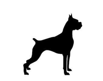Perro Boxer SVG PNG Descarga digital, Lindo perro mascota SVG Descarga digital Perro SVG Clipart vectorial Amante de los perros SVG Descarga instantánea, Imágenes prediseñadas PNG