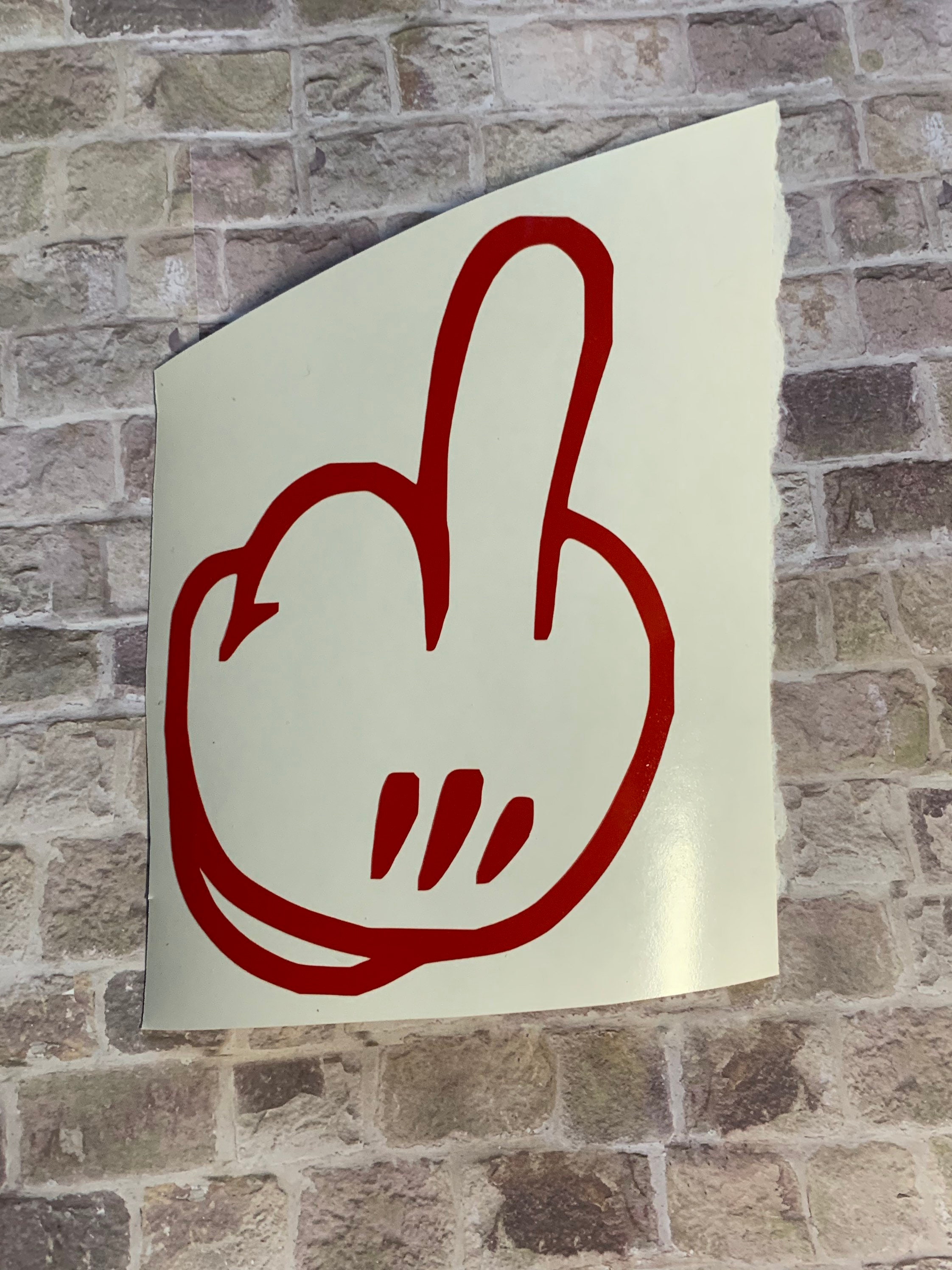 Middle Finger Sticky Notepad Cartoon Middle Finger, Vinyl Sticker Decal Flipping Off, the Bird ...