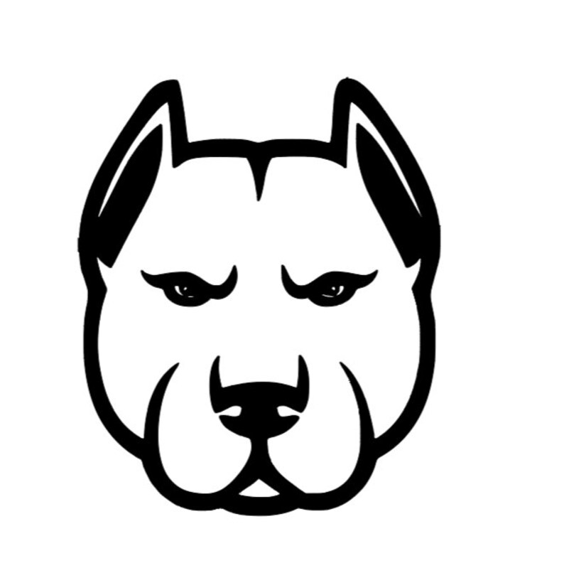 Pitbull Svg Download Dogs Svg Bully Face Pitbull Vector | Etsy