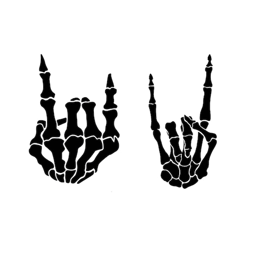 Skeleton Rock on Hand Svg Download Cricut Svg Clip Art Png - Etsy