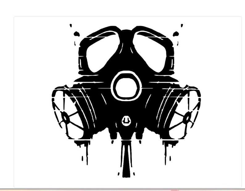 biohazard Mask Instant Digital Download Svg png Cut file chemical biohazard mask Clip art download Cricut silhouette cut file picture file image 5