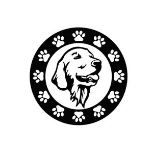 Golden Retriever SVG PNG Download, Pet Dog svg Vector, Dog Lover svg, Golden Retriever Clipart, Golden Retriever head profile Svg