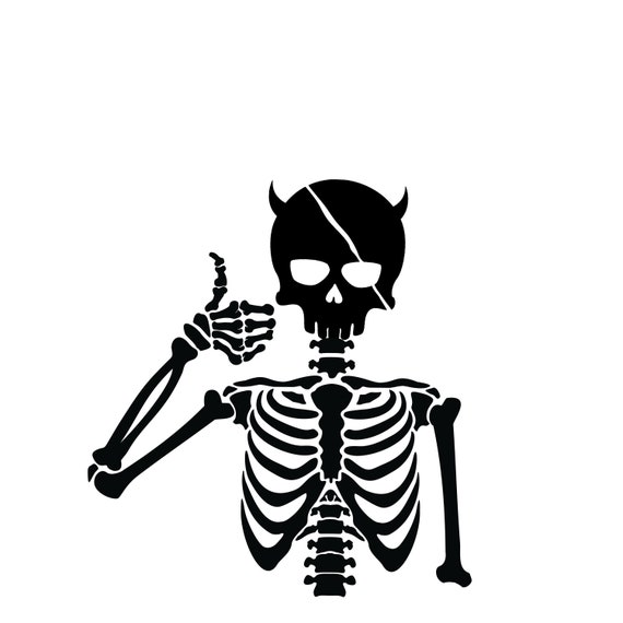 Devil horn skeleton Digital Download, Svg, Png, Jpg Imprimer pour couper un  fichier dimage clipart, Halloween Devil svg Pouce vers le haut squelette -   France