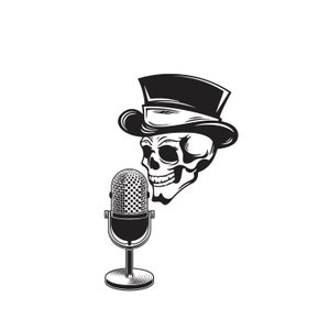 Skelett sångare mikrofon ladda ner SVG png klippfil, mikrofon SVG klippfil, png, skelett skalle svg clipart Vintage svg- musik svg png