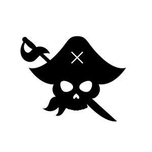Pirate Skeleton svg, Skull Digital Download SVG, PNG, JPG, Halloween crafting digital download