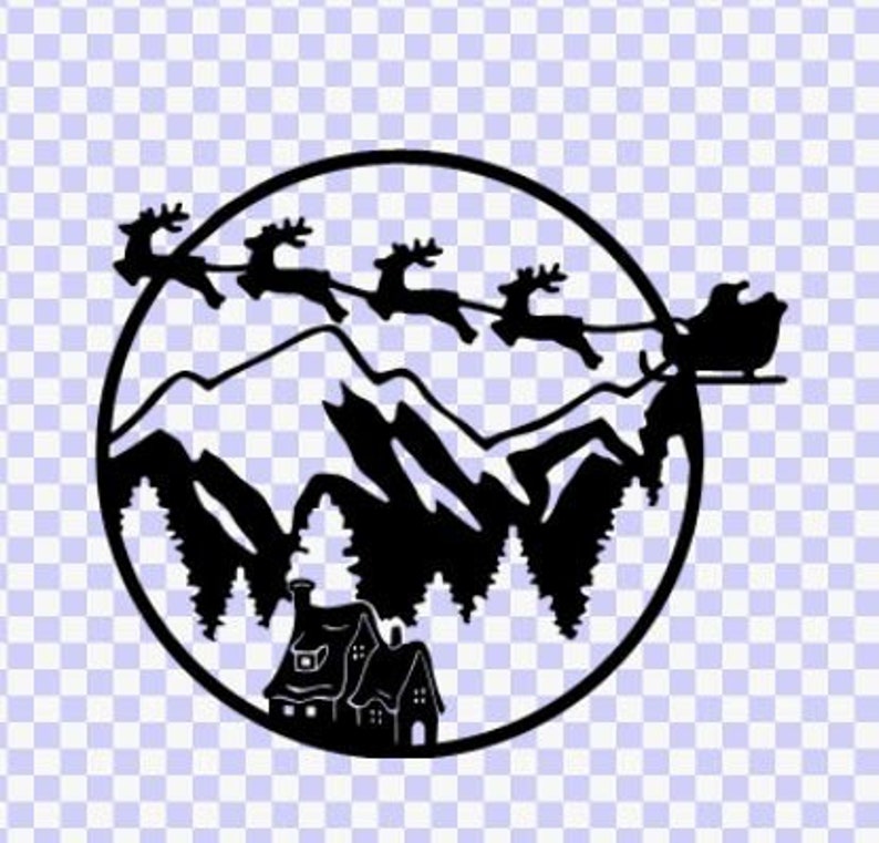 Santa Christmas Sleigh Svg Png Cut File Instant Digital Download Cricut ...