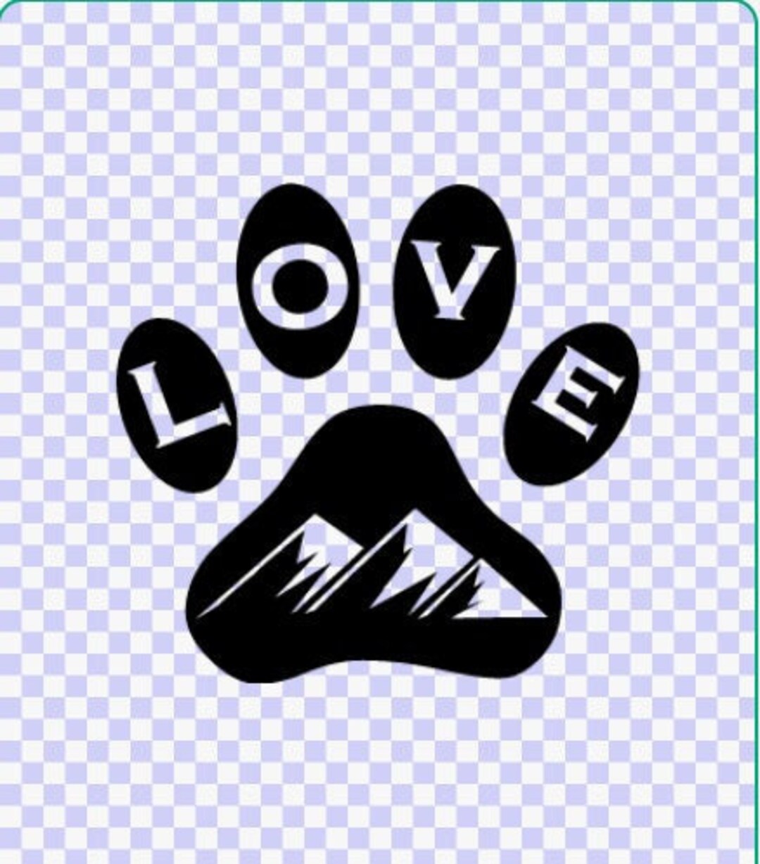 Dog Paw Vinyl Decal Sticker Dog Paw Decal Love Pet Decal Etsy